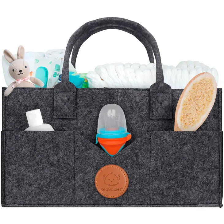 KeaBabies Original 2.0 Diaper Caddy (Mystic Gray)