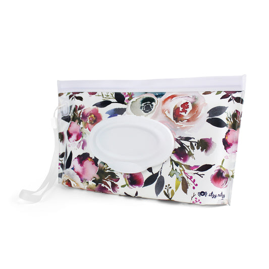 Itzy Ritzy Take and Travel Pouch Reusable Wipes Case - Blush Floral
